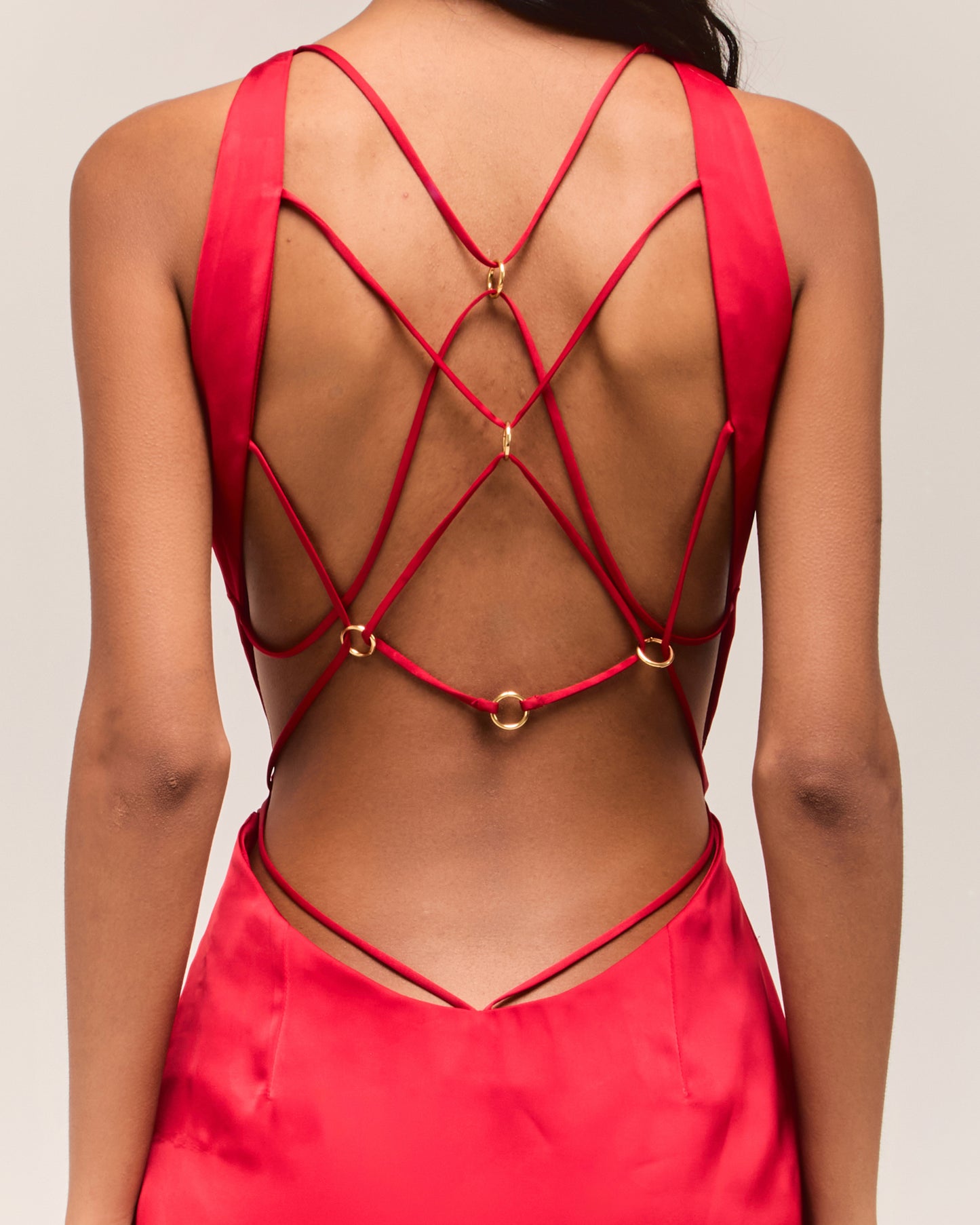 Vestido Presas Vermelho