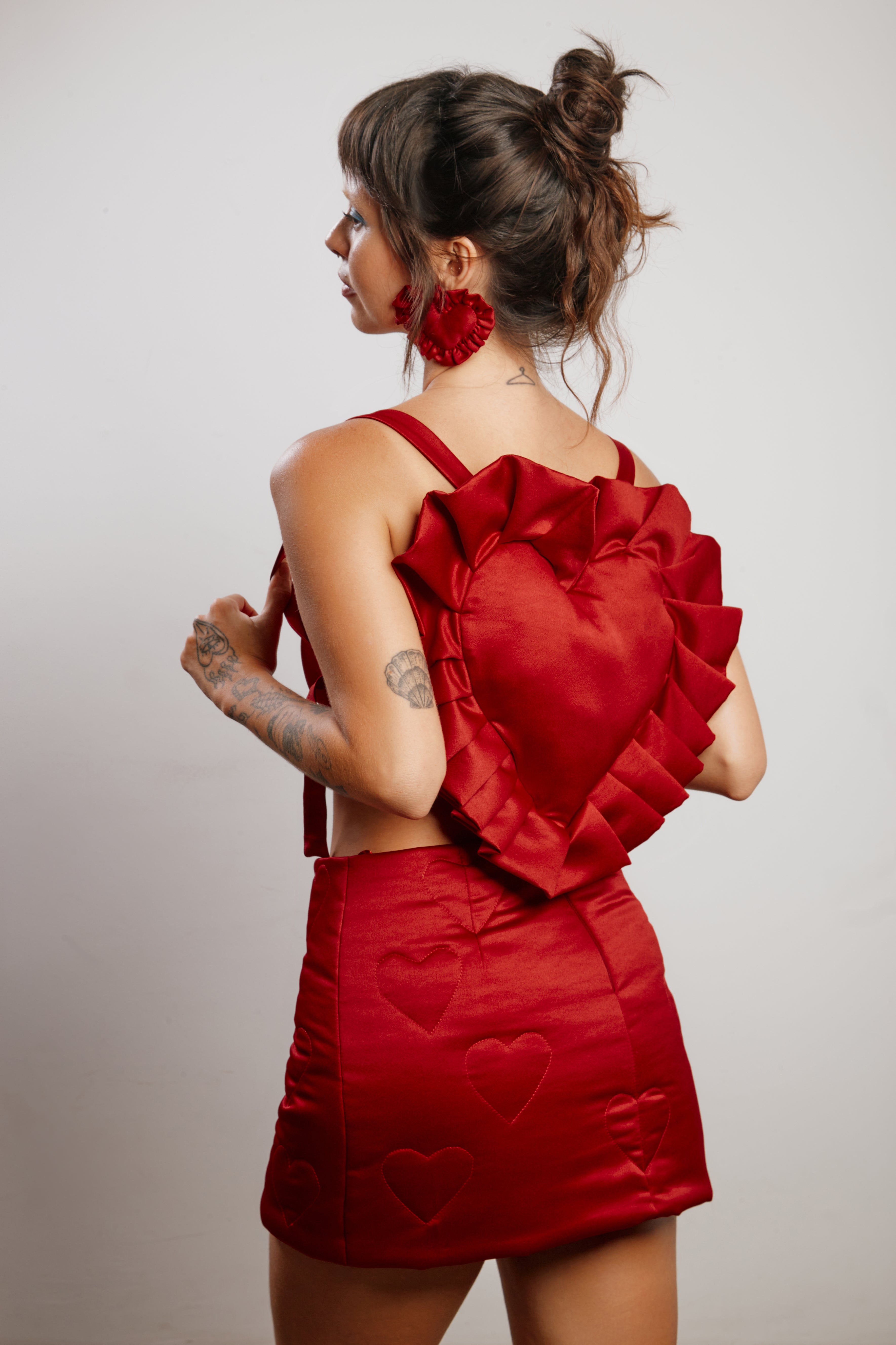 Mini Saia Puffer Coração