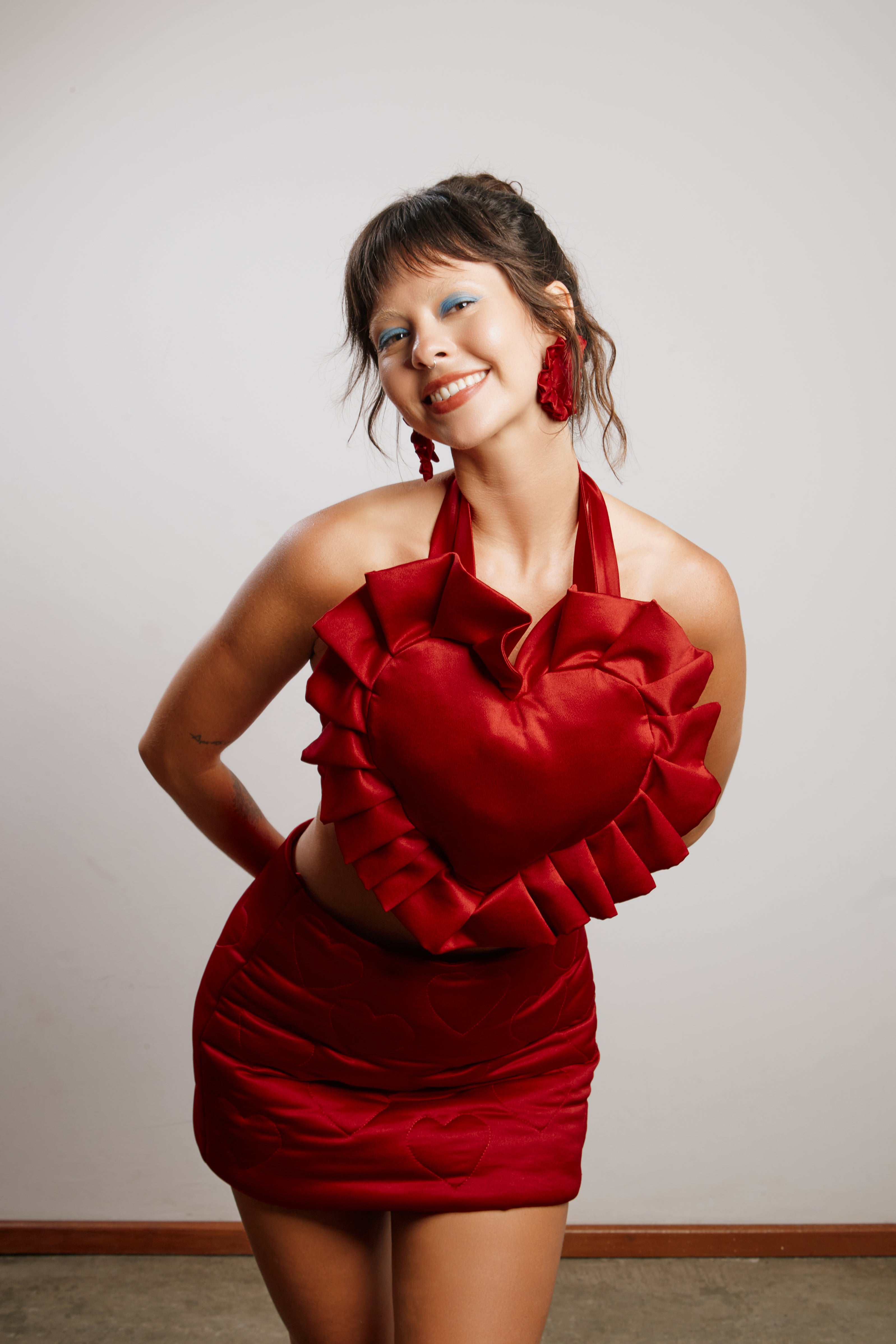 Mini Saia Puffer Coração