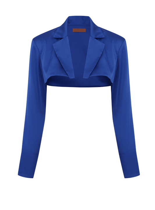 Blazer Cropped Azul