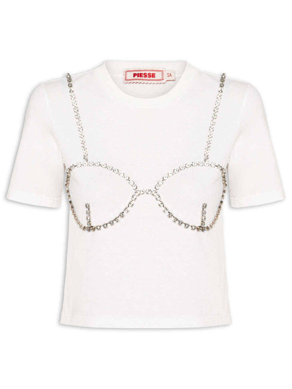 Baby Tee Strass Off-White