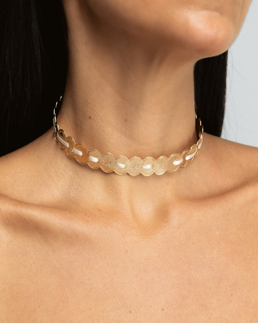 Chocker Passa Fita Dourado