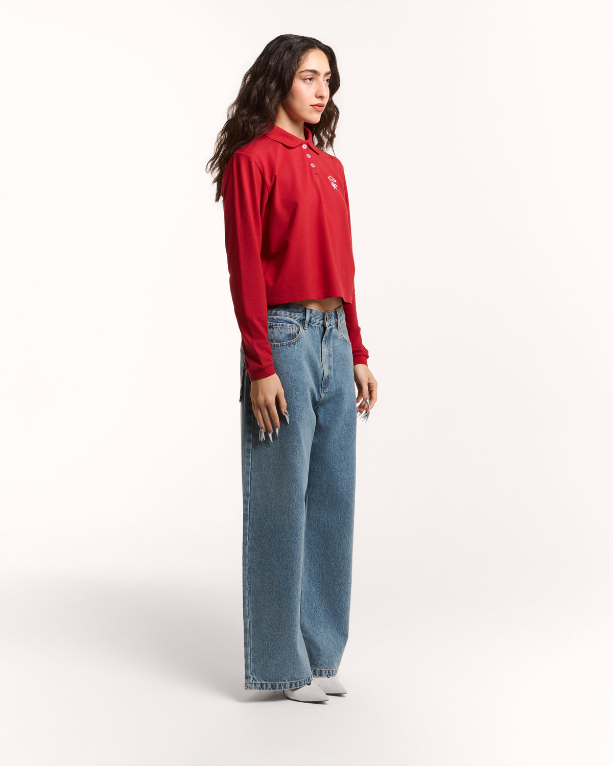 Polo Manga Longa Cherry