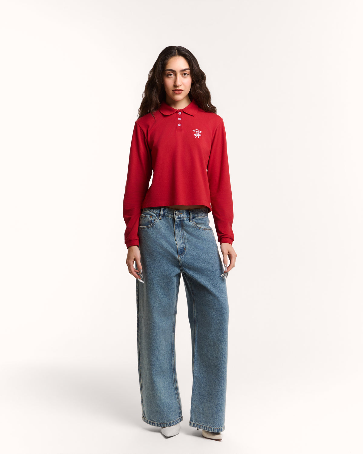 Polo Manga Longa Cherry