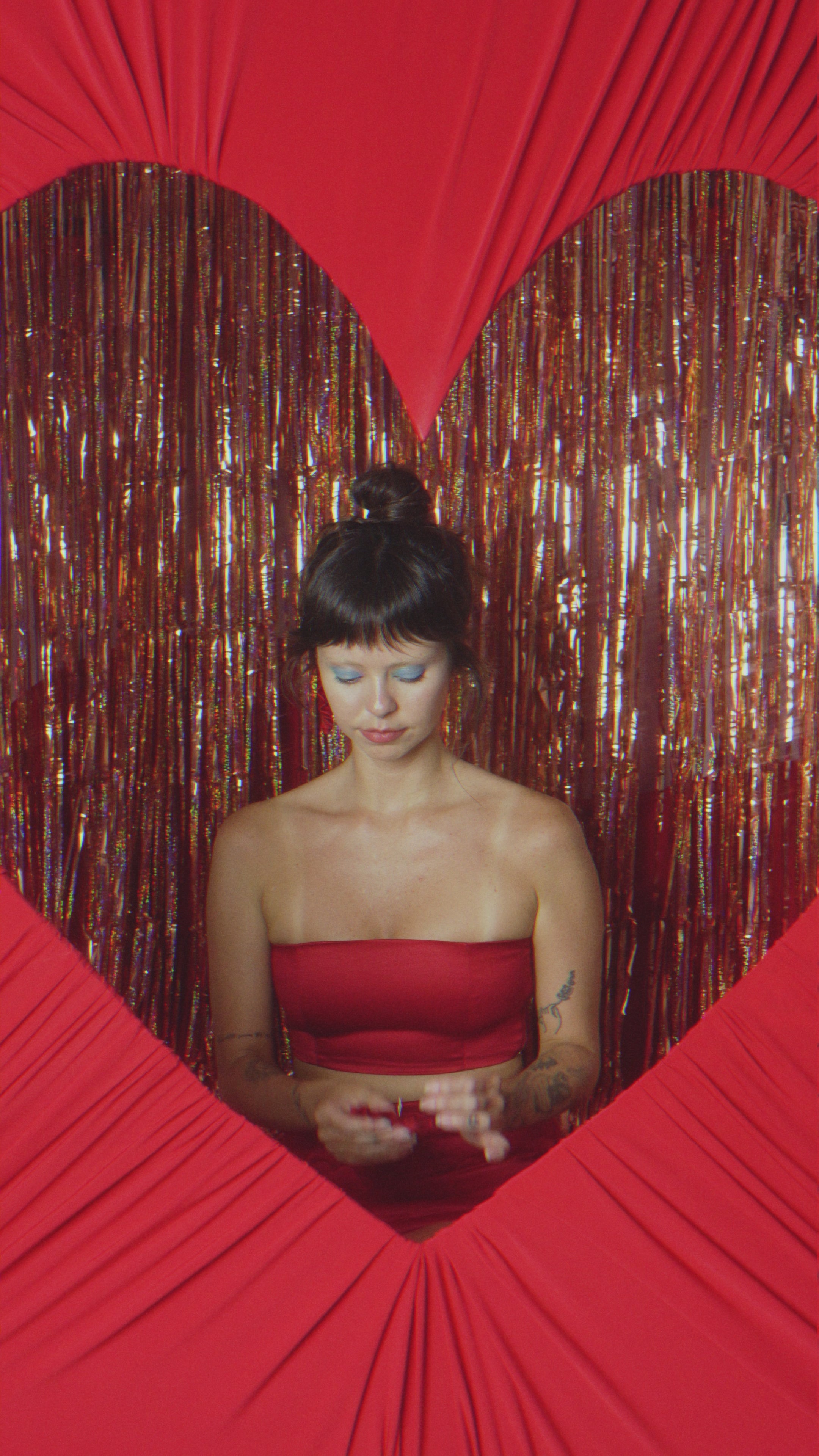 Brinco Coração Vermelho